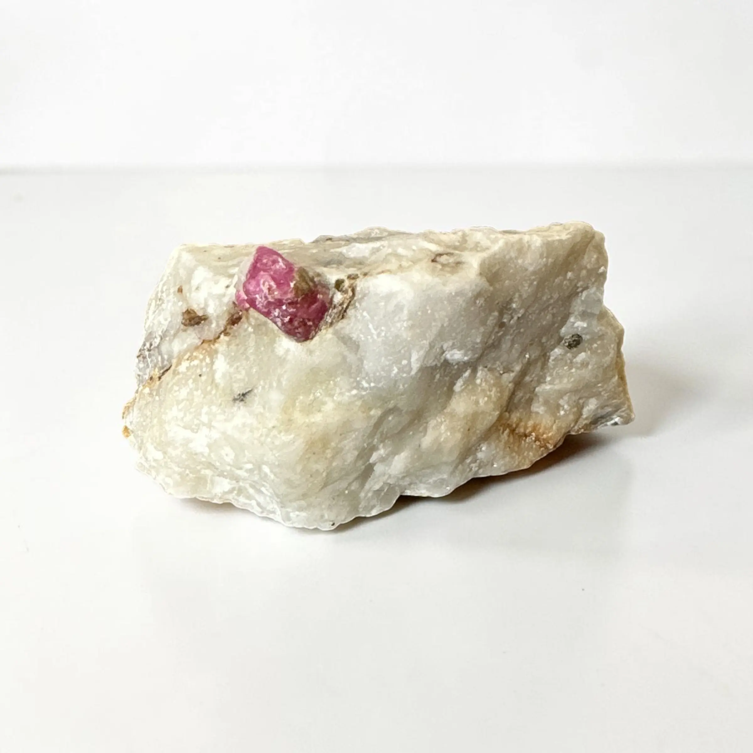 Natural Ruby in Host Rock Matrix UV Reactive Fluorescent Raw Ruby Crystal Mineral Specimen (234g)