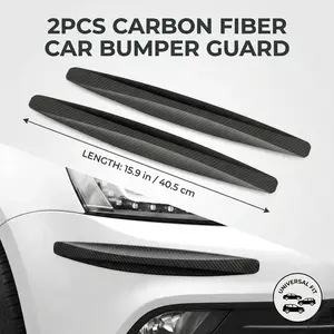 2Pcs Car Bumper Protector Strip, Universal Anti-Scratch & Anti-Collision Guard Patch for Front/Rear, Auto Accessories
