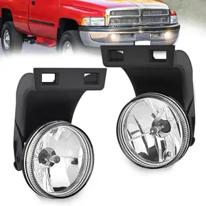 Nilight Fog Lights Assembly Compatible with 1994 1995 1996 1997 1998 1999 2000 2001 Dodge Ram 1500 2500 3500 2002 RAM 2500 3500 Pick Up Truck Clear w/881 12V Halogen Bulbs