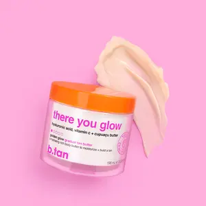 There You Glow - Gradual Tanning Body Butter | Glow Your Own Way Collection | Ultra Hydrating Self Tanner, Transfer Resistant, Rinse Free, Cupuaçu Butter, Hyaluronic Acid, Vitamin C, Tan Extender, Daily Sunless Tan Moisturizer, Vegan Golden Sunkissed Glow