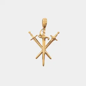 Triad Sword Pendant - Gold