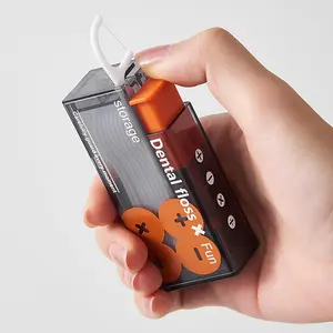 Automatic Dental Floss Dispenser with 20 Floss Picks – Compact Travel Organizer Case for Easy Teeth Cleaning, Refillable Pocket Holder for Home, Office & On-the-Go