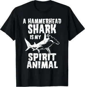 100% Cotton A Hammerhead Shark is My Spirit Animal Shirt Gift