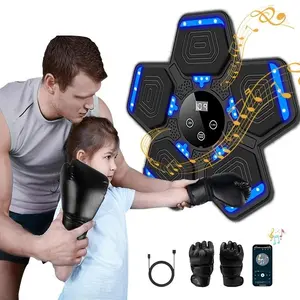 Smart Bluetooth Music Boxing Machine for Adults & Kids: Wall-Mounted w/ Gloves, Upgraded Electronic Focus & Agility Trainer, Home Fitness Equipment