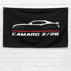 Camaro Z28 2014-2016 3x5 ft Lightweight Hanging Flag, Garage Wall Decoration, Festive & Party Birthday Gift Banner