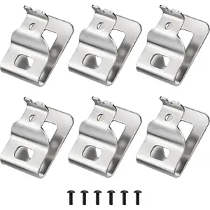 Belt Clip for DeWalt, 6 Pieces 304 Stainless Steel Drill Bit Tool Clip with Screws, Compatible with DeWalt N268241 N086039, Suitable for 20V Power Tools, Compatible with DCD980 DCD985 DCD980L2 DCD985L2