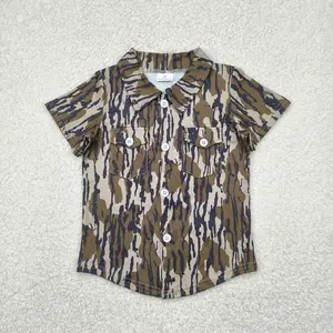 Boy Summer Tshirt Boy Camo Hunting Clothes Pocket Toddler Summer Clothing