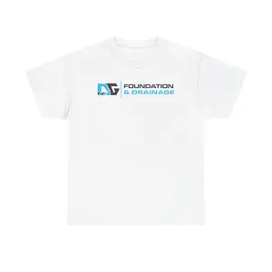 Foundation & Drainage Unisex Heavy Cotton Tee - Casual Workwear, Custom Tee, Business Merch, Eco-Friendly Shirt, Promotional Clothing