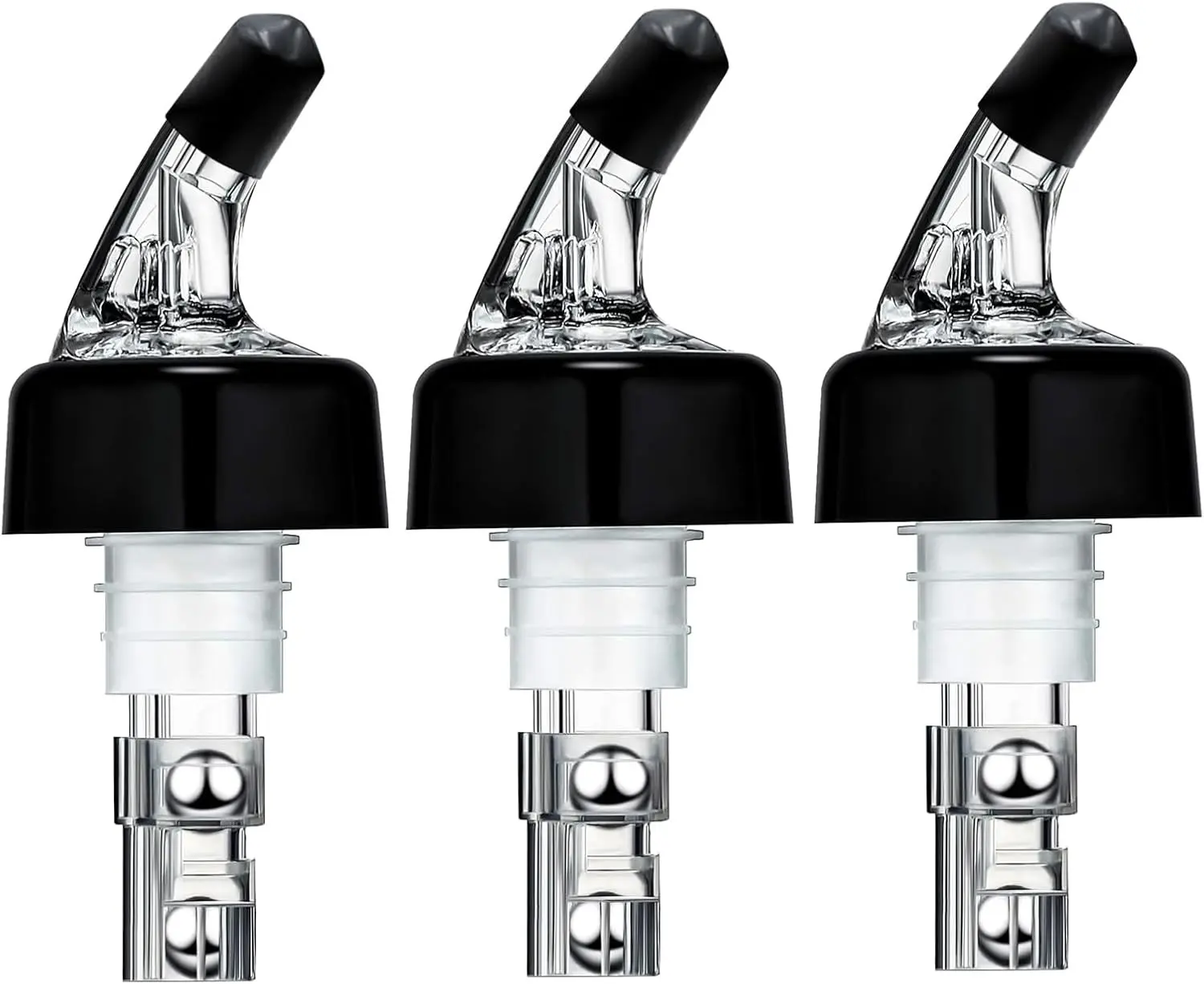 3 Pack Measured Liquor Pour Spout, Liquor Bottle Pourers, Measure Pour Spout for Liquor Bottles, Bottle Pourers for Alcohol, Shot Pourer Cocktail Liquor Dispenser Bar Bartending Tool -1oz/30ml