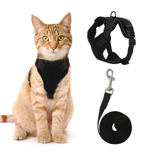 Escape Proof Cat Harness & Leash Set - Adjustable Soft Vest, Reflective Straps for Safe Outdoor Walking, Small to Large Cats Collars No Pull