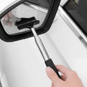 Automobile rearview mirror retractable windshield wiper, a rainproof and water-removing artifact for window glass on rainy days, a cleaning wiper for rearview mirrors