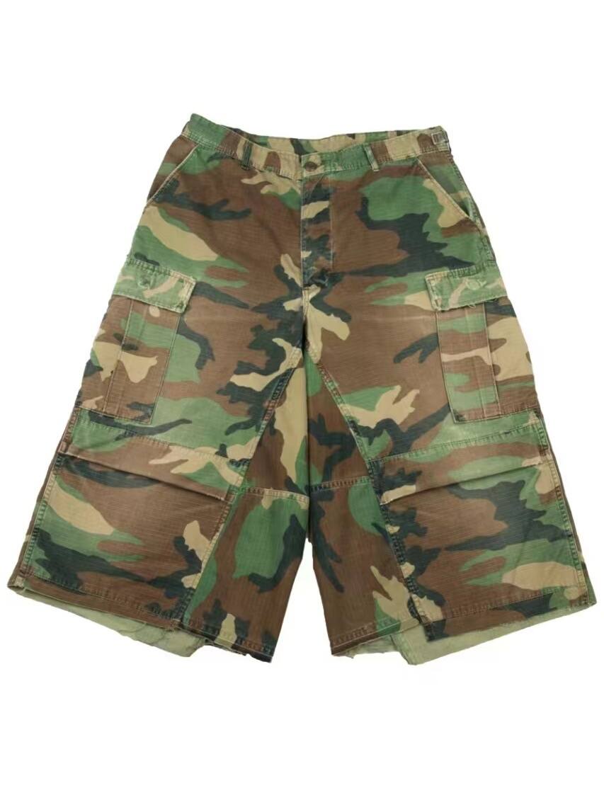 Noctra American-style Retro Loose-fit Camouflage Work Shorts