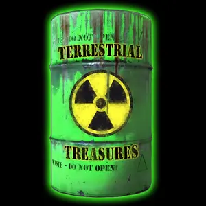 Terrestrial Treasures Nuclear Toxic Waste Barrel Sticker
