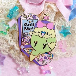 Y2Kall Me! Green Budgie Pin