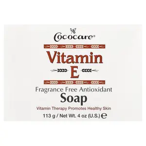 Cococare Vitamin E Bar Soap, Fragrance Free, 4 oz (113 g)