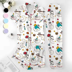 Witch Hat Atelier Brushbug Satin Pajamas, Anime Inspired Silk Pajama Set, Cute Fantasy Sleepwear, Manga Pajamas, Kawaii Anime Loungewear