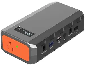 SinKeu 88.8Wh|65Watts Portable Laptop Phone Charger with AC DC USB Outlets, A Super Travel Portable Battery Pack & Power Bank for HP Notebooks, MacBook, iPad, iPhone