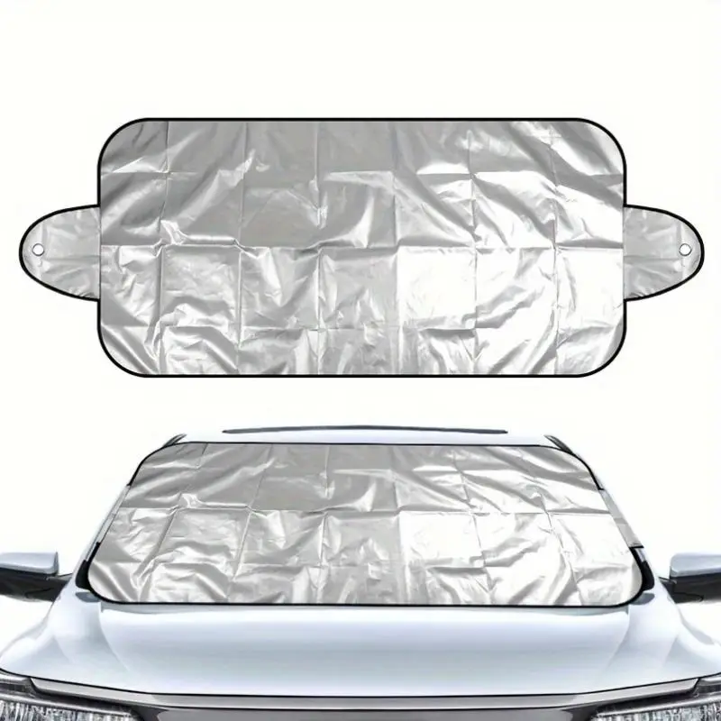 Car Windshield Cover, Anti-UV Snowproof Full Protection Double Sided Windscreen Cover, Sun Snow Ice Universal Shields