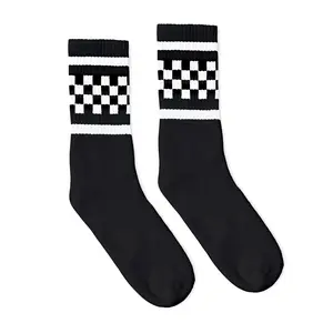 White Checkered Socks | Black White Checkered Socks | Black