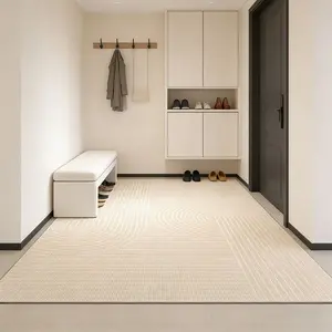Minimalist Geometric Area Rug, Indoor Area Rugs, Geometric Pattern Rug, Entryway Door Mat, Living Room Bedroom Japanese Home Decor, Home Decor Rugs, Non-Slip Washable Carpet, Machine Washable Rug