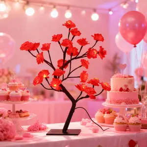 Red Rose Tree Lights, with a total of 24 LED bulbs and artificial rose decorations, are ideal for dating, weddings, Valentine's Day, dream parties, bedroom decor and holiday gifts - ideal for girlfriends.