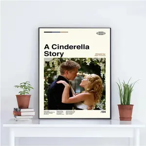 Poster Prints A Cinderella Of Story Minimalist Retro Movie Modern Wall Art Picture Canvas Painting Living Room Home Decoration White Ornaments Photo