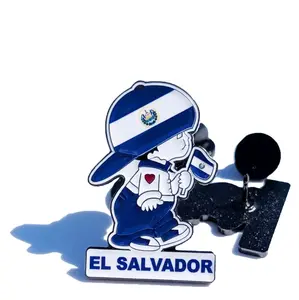 Pin El Salvador Pin For Caps Clothing Enamel Badge Salvadorian Boy Pin