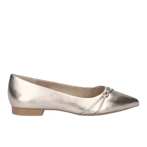 Bella Vita Womens Rhea Metallic Ballet Flats Casual - Silver