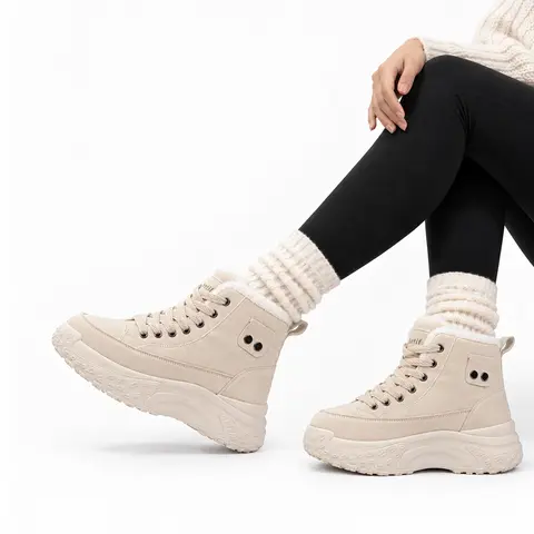 Women's Elegant Stylish Winter Insulated Thermal Snow Boots - Fleece-Lined, Versatile Walking Shoes for Women