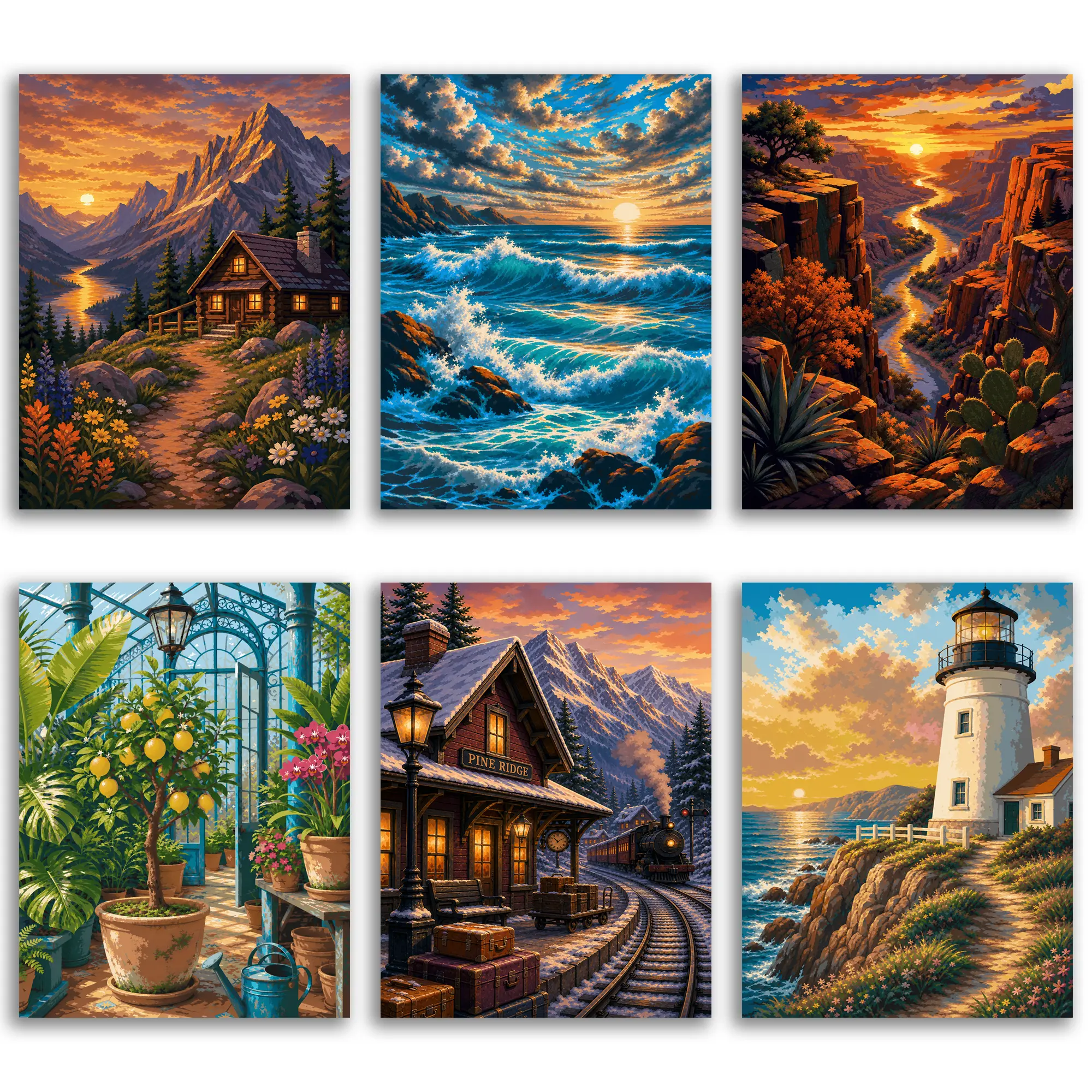 Paint By Numbers Kit - 16x20 in Numbered Design on Canvas, All Paints, Brushes Included, Choose Your Design