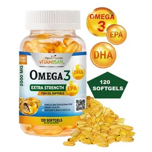 OMEGA 3 xl sofgels 2000mg 120 Softgels FISH OIL Epa Dha Essential Fatty Acids (1 pack) Healthcare Natural