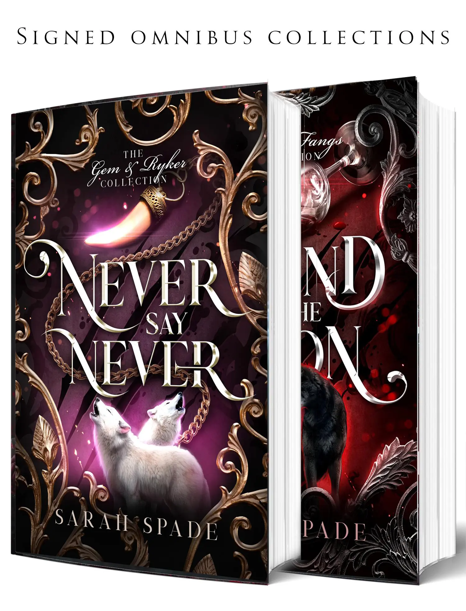 Claws and Fangs Collection: Six books in two omnibus collections Including Never His Mate & Hint of Her Blood by Sarah Spade, plus character art and swag!
