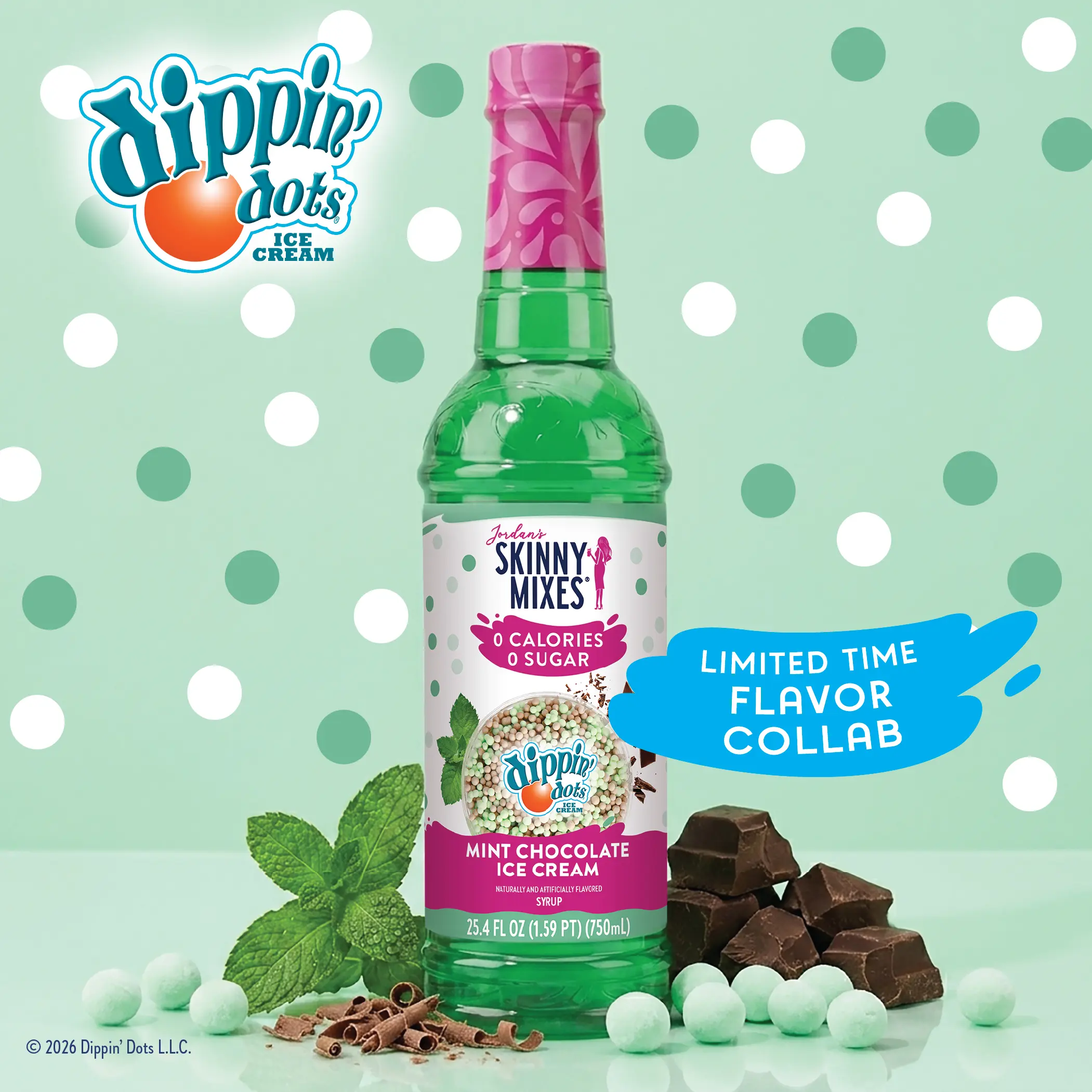 Dippin' Dots® Mint Chocolate Ice Cream Syrup Dippin' Dots® Mint Chocolate Ice Cream Syrup