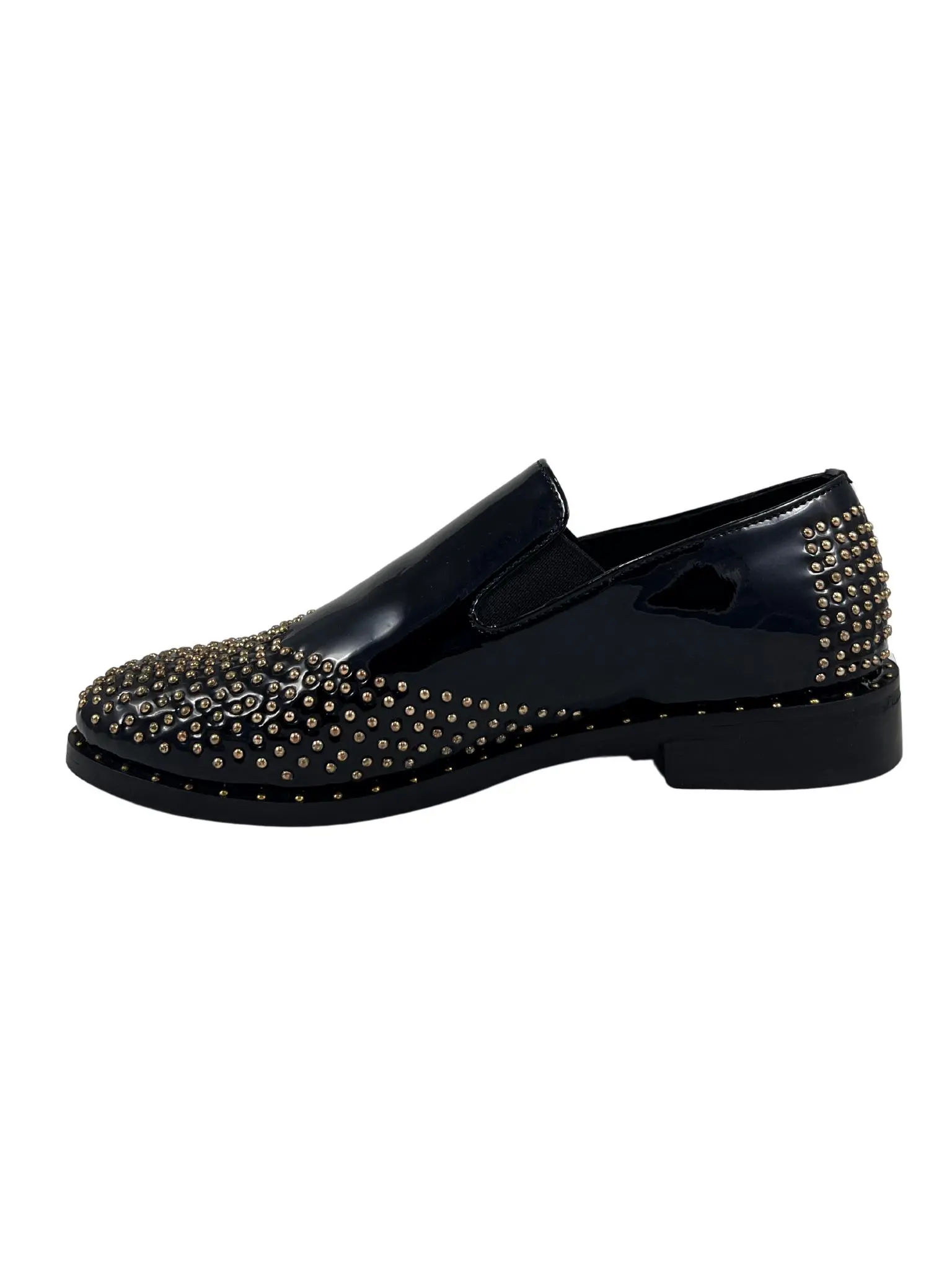 Stylish Women's Black Leather Dress Shoes - Wedge Formal Slipon for Work Parties and Elegant Outfits - Enhance Your Professional Look with Sophistication Footwear Girl