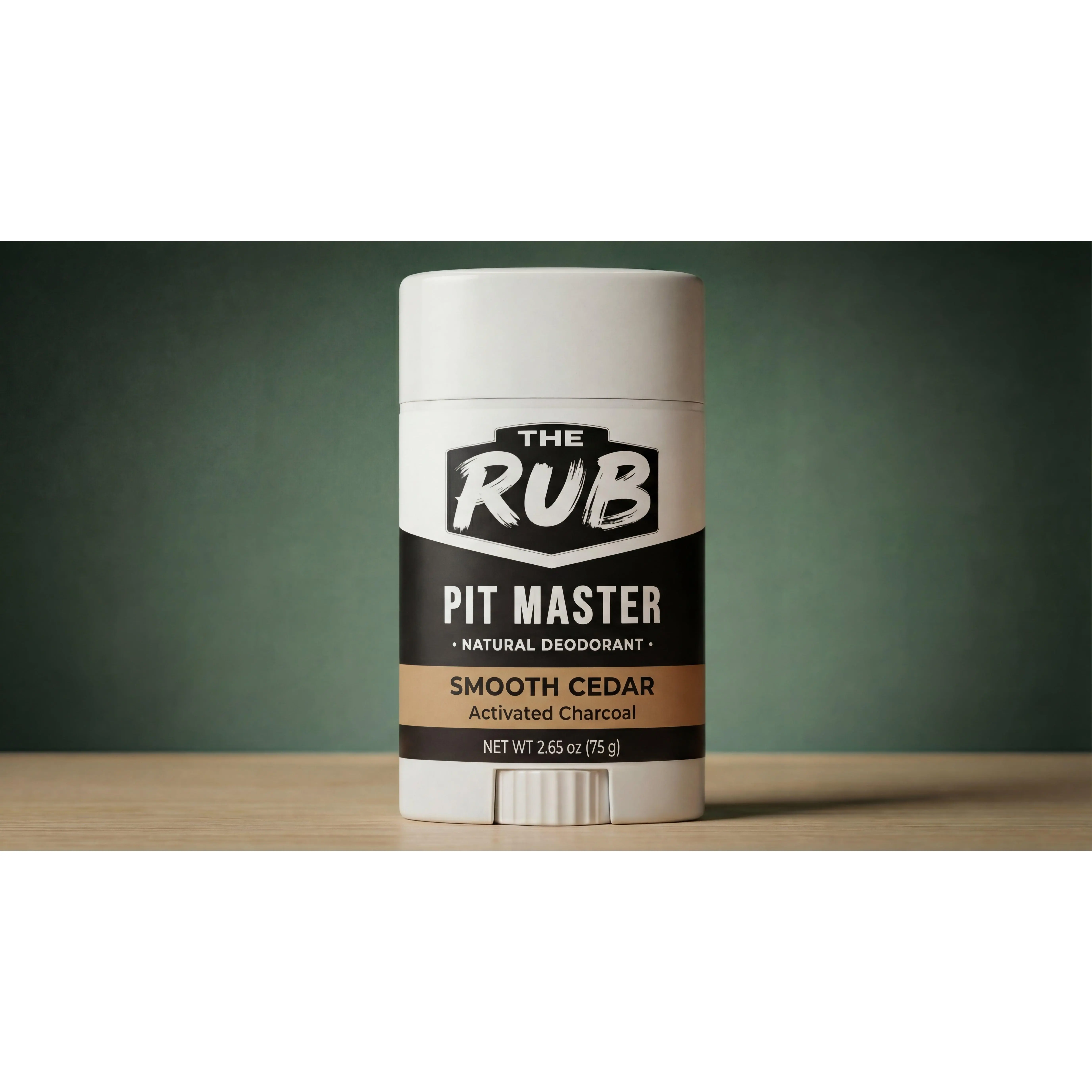 Smooth Cedar Natural Deodorant – Aluminum-Free, Baking Soda-Free Deodorant with Magnesium Hydroxide, Activated Charcoal & Arrowroot, Warm Woods + Soft Musk Scent, Daily Odor Control – The Rub