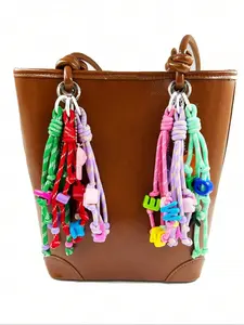 Fashionable Hat Hanging Rope Knot Bag Charm, Versatile Knitted DIY Handmade Accessory, Stylish Bag Decoration for All Occasions