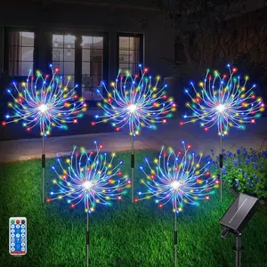 Solar Powered Garden Light, Waterproof LED Light with Remote Control, Outdoor Decorative Light for Yard Patio Pathway Lawn Flowerbed