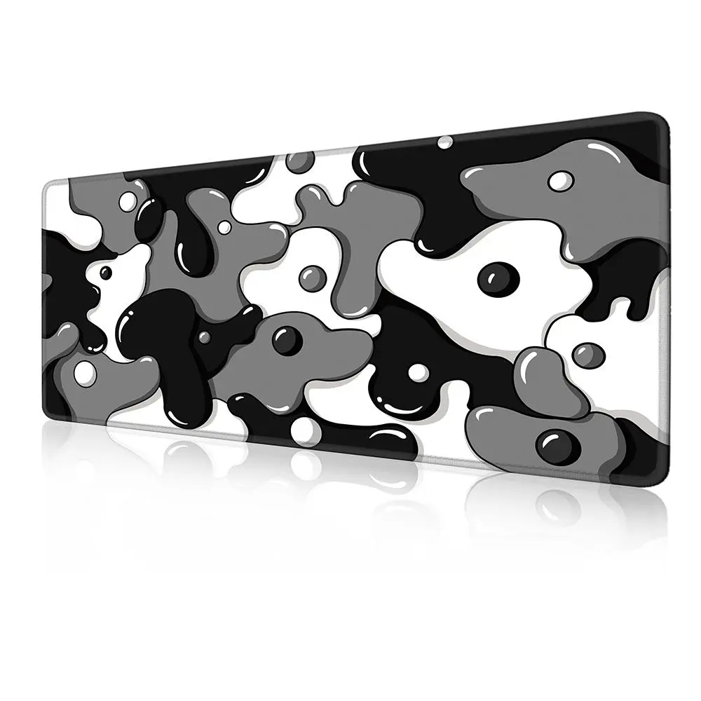 Abstract Pattern Mouse Pad, Rectangle Gaming Mouse Pad, Non-slip Rubber Base Mouse Keyboard Pad, Decorative Desk Mat for Home Office