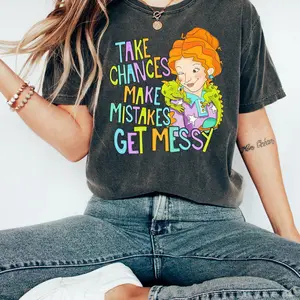 Comfort Colors Take Chances Make Mistakes Get Messy Shirt, Miss Frizzle Shirt, Back to School Shirt, Magic School Bus Shirt, Teacher Shirt, Get Messy Shirt