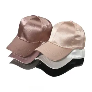 Women Spring Summer Silk Satin Solid Color Baseball Cap, Unisex Korean Style Casual Duckbill Cap Daily Outdoor Versatile Headwear