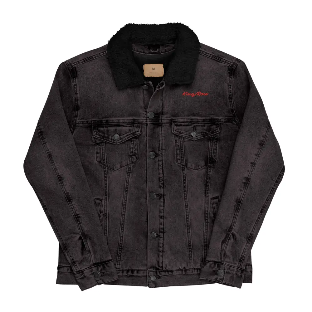 [Royal Threadz] | Unisex Denim Trucker Jacket With Sherpa Lining | Menswear Coats Classic Fabric