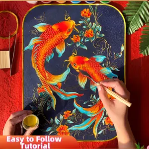 10IN Cloisonne Filigree Enamel Paint by Numbers Kit with Tools for DIY Craft Supplies Starter Set for Adults Beginners Best Cloisonne Making Kit with Easy Instructions and Essential Tools Perfect Hobby Diy Decorative Painting Diy Color