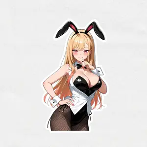 Marin Kitagawa Bunny Girl Vinyl Sticker – Waterproof Anime Waifu Decal, Die-Cut Glossy Laptop & Car Sticker