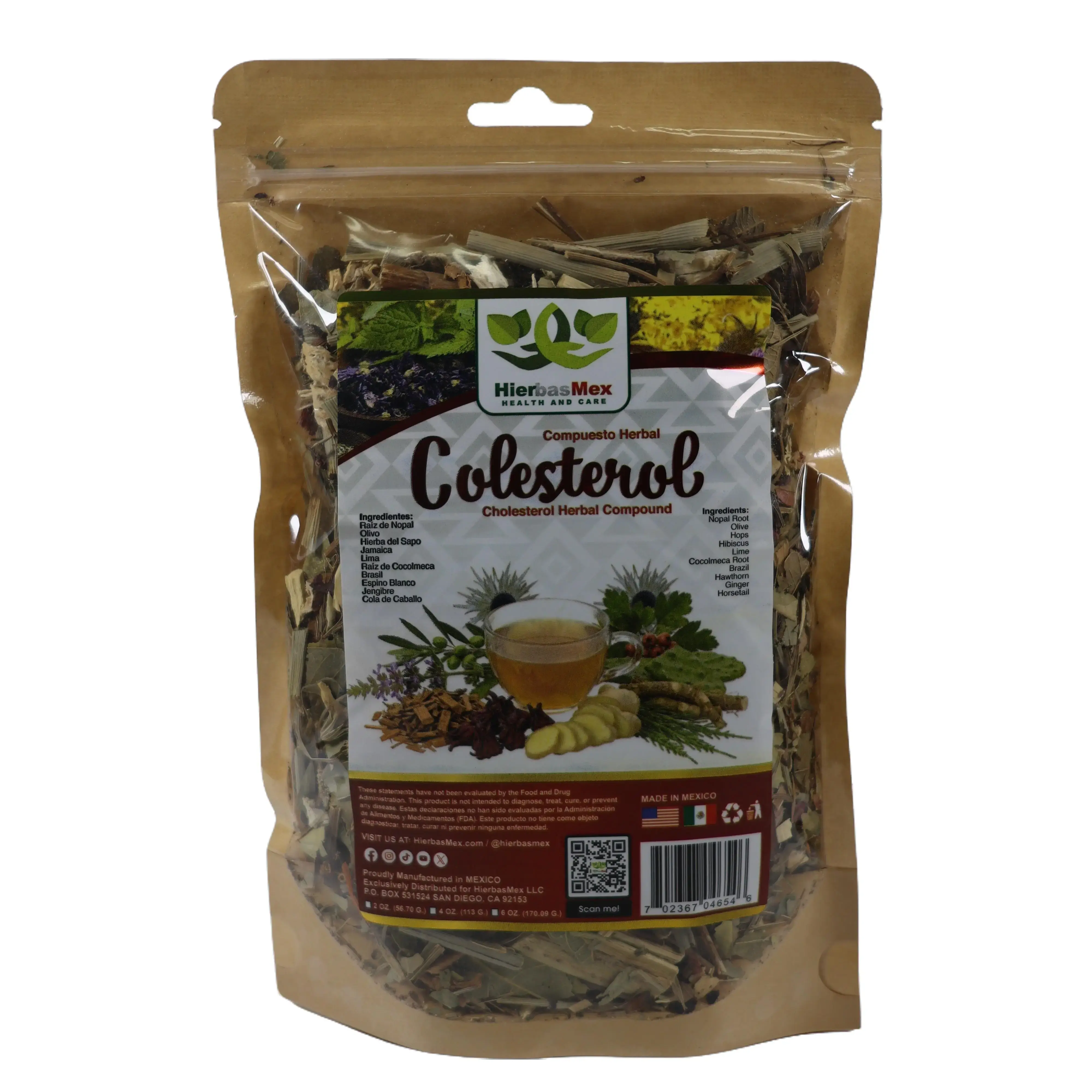 Hierbasmex Herbal Compound Colesterol  4oz Loose Leaf Tea