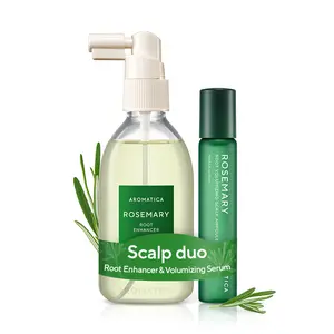 AROMATICA Root Enhancer + Rosemary Root Volumizing Scalp Serum Bundle Duo