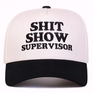 Shit Show Super Visor Embroidered Baseball Cap Custom Thread Color Vintage Soft Cotton Adjustable Hat Trendy Streetwear Gift for Men & Women