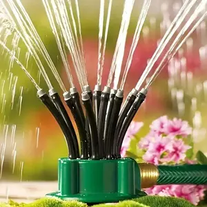 360 Degree Automatic Multi-Head Watering Nozzle, Garden Watering Tool, Garden Irrigation Tool, Watering & Irrigation Supplies, Garden Lawn Sprinkler