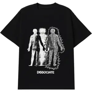 Men's & Women's Casual Cotton Short Sleeve Tees - Smooth, Soft, Seamless, Vintage Acid Wash, Oversized Drop Shoulder, Loose Hip Hop Baggy Retro Basic Shirts with Abstract Graphic Prints (Sports & Outdoor Tops)