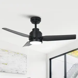 Vaczon 42" DC Motor Ceiling Fan | Modern Downrod Mount, Dimmable LED Light & Remote, Quiet 6-Speed