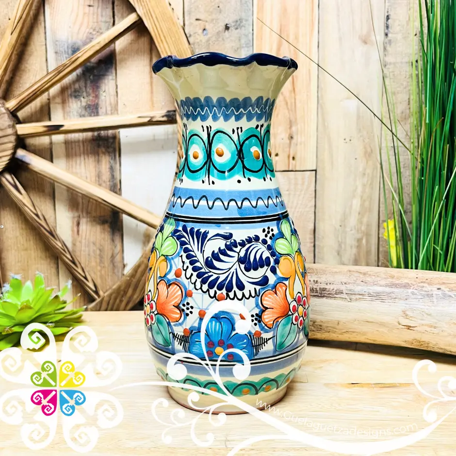 Multicolor Boliche Talavera Vase - Talavera Home Decor